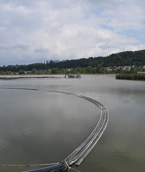 Ausbaggerung Stausee Ausbaggerung Stausee