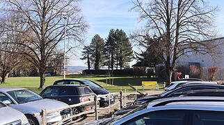Provisorischer Parkplatz Spital Leuggern