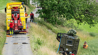 Unfall Milit&auml;rfahrzeug Ilfenthal