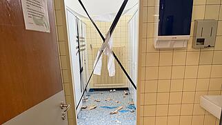 Schule W&uuml;renlingen Vandalismus