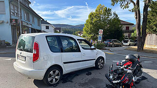 Aarau Kollision Auto Motorrad